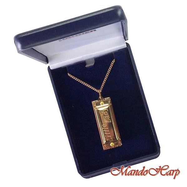 MandoHarp - Hohner Miniature Diatonic Harmonica - 110 Gold Little Lady