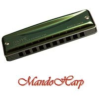MandoHarp - Suzuki Diatonic Harmonica - C-20 Olive