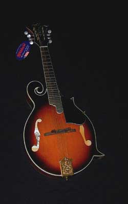 MandoHarp - 'Twisting Vines' Hand-Made F4-Style Mandolin with Abalone and Mother of Pearl Inlay