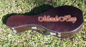 MandoHarp - Lovers' Swing - Hand-made Classical Bowl-back Inlaid Mandolin with Beautiful Oil Painting