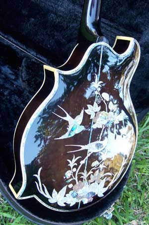 Floral Swallows F4-Style Inlaid Mandolin