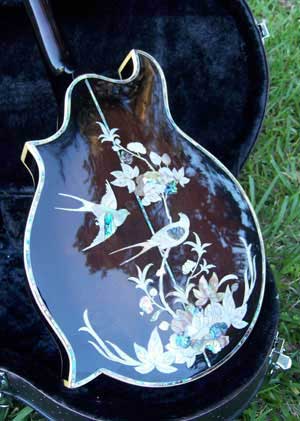 Floral Swallows F4-Style Inlaid Mandolin