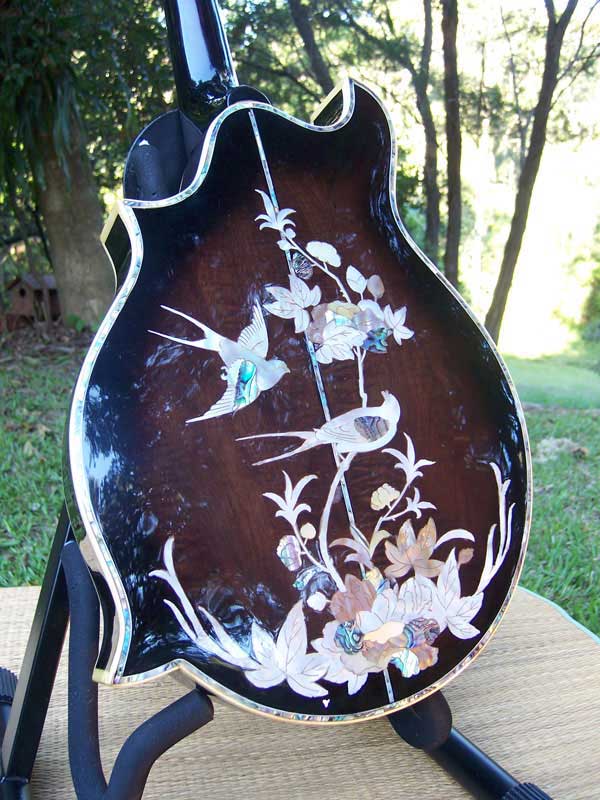 Floral Swallows F4-Style Inlaid Mandolin