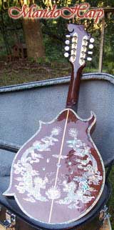 MandoHarp - 'Dragons' Hand-made F4-Style Mandolin with Abalone and Mother of Pearl Inlay