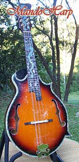 MandoHarp - 'Dragons' Hand-made F4-Style Mandolin with Abalone and Mother of Pearl Inlay