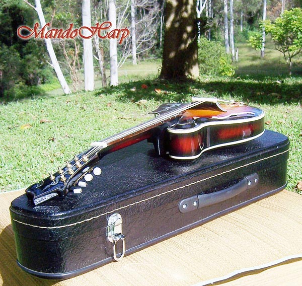 MandoHarp - Hand Made 'Abalone Dragon' F-5 Mandolin with Abalone and Mother of Pearl Inlay