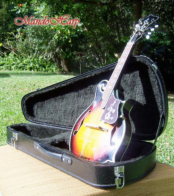 MandoHarp - Hand Made 'Abalone Dragon' F-5 Mandolin with Abalone and Mother of Pearl Inlay