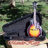 MandoHarp - Hand Made 'Abalone Dragon' F-5 Mandolin with Abalone and Mother of Pearl Inlay