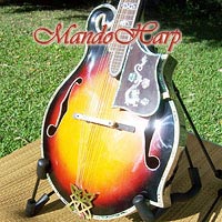 MandoHarp - Hand Made 'Abalone Dragon' F-5 Mandolin with Abalone and Mother of Pearl Inlay