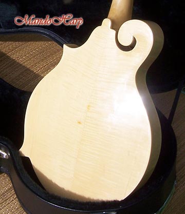 MandoHarp - 'Old Hickory' Blonde F5-Style Mandolin with Inlaid Pickguard and Tailpiece