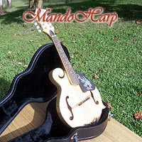 MandoHarp - 'Old Hickory' Blonde F5-Style Mandolin with Inlaid Pickguard and Tailpiece