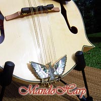 MandoHarp - 'Old Hickory' Blonde F5-Style Mandolin with Inlaid Pickguard and Tailpiece