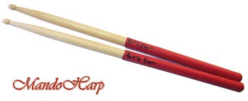 MandoHarp - 'GRIPS' Drumsticks from Kenny Payne - Maple 7A - Latex Hand Grips