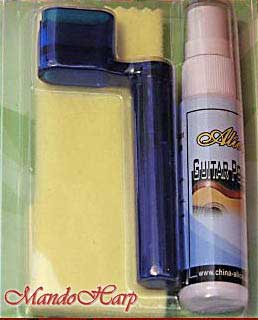 Guitar Care Kit - String Winder, Cleaning Fluid and Cleaning Cloth