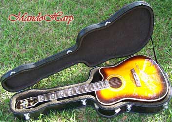 MandoHarp - 'Hands of Gaia' Inlaid Cutaway-Style Acoustic Guitar