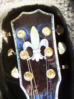 MandoHarp - 'Hands of Gaia' Inlaid Cutaway-Style Acoustic Guitar