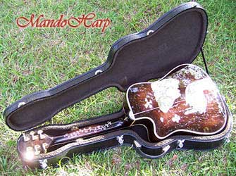 MandoHarp - 'Hands of Gaia' Inlaid Cutaway-Style Acoustic Guitar