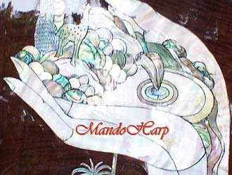 MandoHarp - 'Hands of Gaia' Inlaid Cutaway-Style Acoustic Guitar