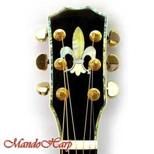 MandoHarp - 'Hands of Gaia' Inlaid Cutaway-Style Acoustic Guitar