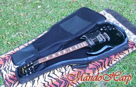 MandoHarp - 'Westfield Black SG' 6-String SG-Style Electric Guitar