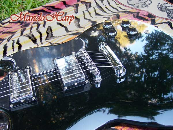 MandoHarp - 'Westfield Black SG' 6-String SG-Style Electric Guitar