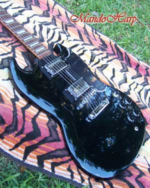 MandoHarp - 'Westfield Black SG' 6-String SG-Style Electric Guitar
