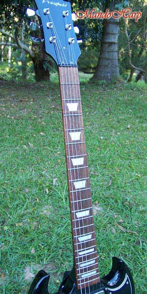 MandoHarp - 'Westfield Black SG' 6-String SG-Style Electric Guitar