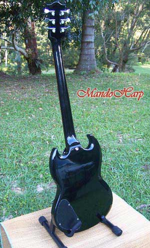 MandoHarp - 'Westfield Black SG' 6-String SG-Style Electric Guitar