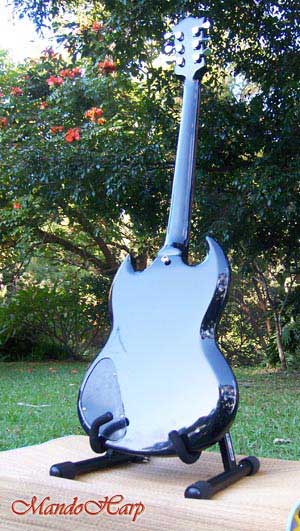 MandoHarp - 'Westfield Black SG' 6-String SG-Style Electric Guitar