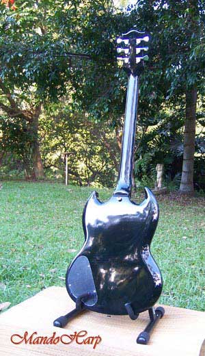 MandoHarp - 'Westfield Black SG' 6-String SG-Style Electric Guitar