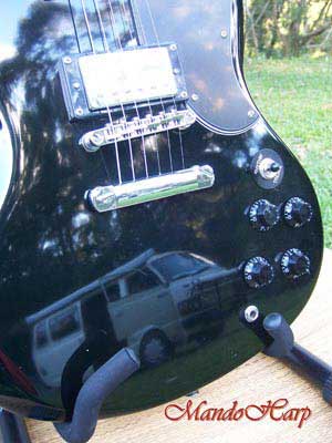 MandoHarp - 'Westfield Black SG' 6-String SG-Style Electric Guitar