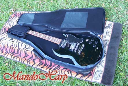MandoHarp - 'Westfield Black SG' 6-String SG-Style Electric Guitar