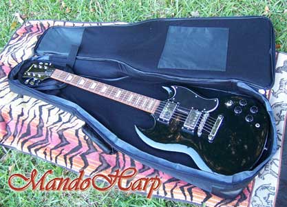 MandoHarp - 'Westfield Black SG' 6-String SG-Style Electric Guitar