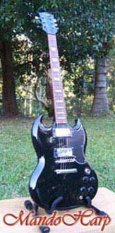 MandoHarp - 'Westfield Black SG' 6-String SG-Style Electric Guitar