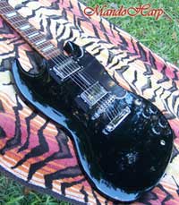 MandoHarp - 'Westfield Black SG' 6-String SG-Style Electric Guitar