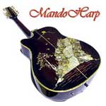 MandoHarp - 'Waterfall' Inlaid 12-Str Cut Away-Style Electric-Acoustic Guitar