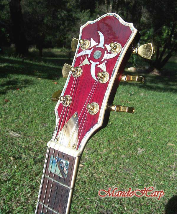 MandoHarp - 'Rotor' - Hand-Made Inlaid 6-Str Electric Guitar