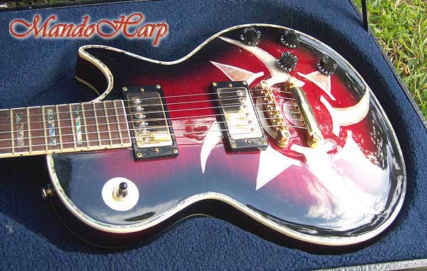 MandoHarp - 'Rotor' - Hand-Made Inlaid 6-Str Electric Guitar