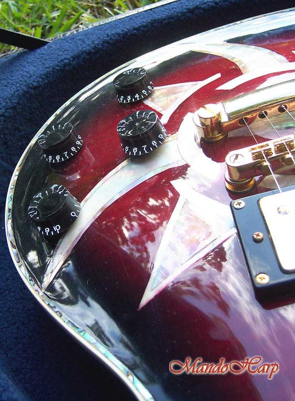 MandoHarp - 'Rotor' - Hand-Made Inlaid 6-Str Electric Guitar