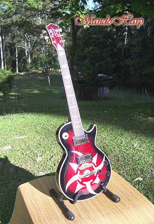 MandoHarp - 'Rotor' - Hand-Made Inlaid 6-Str Electric Guitar