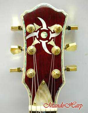MandoHarp - 'Rotor' - Hand-Made Inlaid 6-Str Electric Guitar