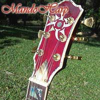 MandoHarp - 'Rotor' - Hand-Made Inlaid 6-Str Electric Guitar