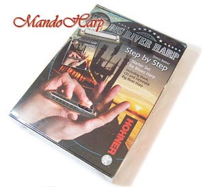 MandoHarp - Hohner Steve Baker 'Step by Step' Starter Set for Blues Harp - Includes Course Book, CD and Hohner Big River Harmonica