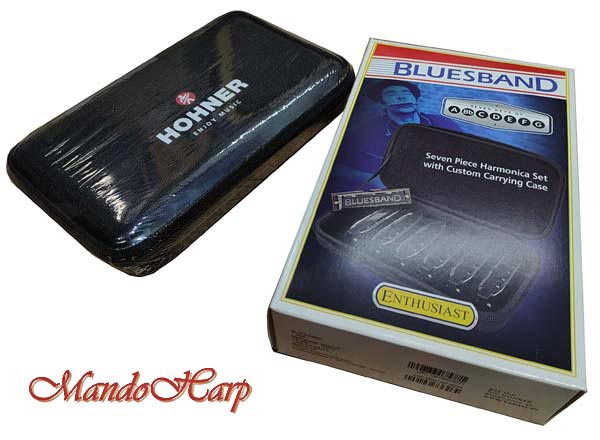 MandoHarp - Hohner Blues Harmonica Set - M1501/7 Bluesband Starter Set