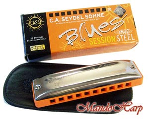 MandoHarp - Seydel Harmonica - 10301 Blues Session Steel