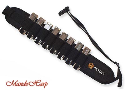 MandoHarp - Seydel Harmonica Belt - 930000 Smart-Belt for 8 Blues Harmonicas