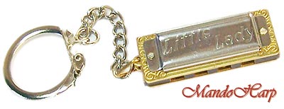 MandoHarp - Hohner Miniature Diatonic Harmonica - 109/8 Little Lady with Key Ring