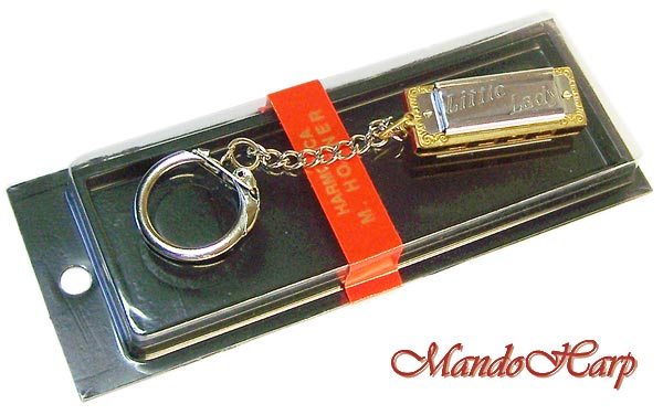 MandoHarp - Hohner Miniature Diatonic Harmonica - 109/8 Little Lady with Key Ring