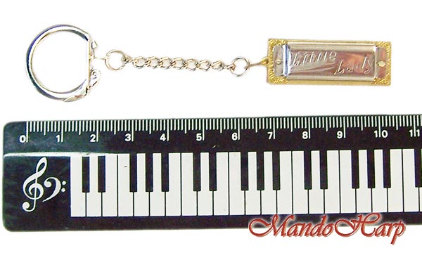 MandoHarp - Hohner Miniature Diatonic Harmonica - 109/8 Little Lady with Key Ring