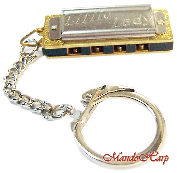MandoHarp - Hohner Miniature Diatonic Harmonica - 109/8 Little Lady with Key Ring